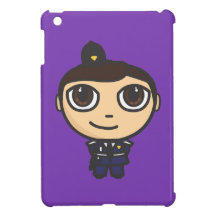 Caso del iPad del policía del personaje de dibujos