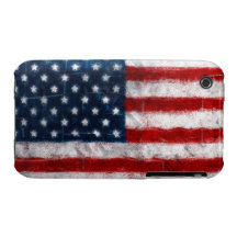 Caso del iPhone 3 del retrato de la bandera americ iPhone 3 Case-Mate Fundas
