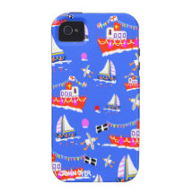 Caso del iPhone 4/4S del arte: Barcos de Cornualle iPhone 4/4S Fundas
