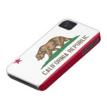 Caso del iPhone 4 de la bandera de California Case-Mate iPhone 4 Cobertura