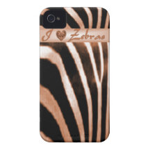 Caso del iphone 4 de la cebra iPhone 4 Case-Mate funda