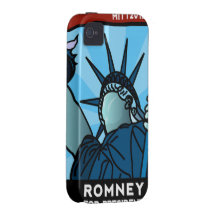 Caso del iPhone 4 de la libertad de Mitt Romney Case-Mate iPhone 4 Fundas
