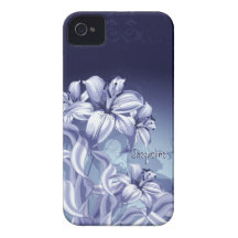 Caso del iPhone 4 de la orquídea azul iPhone 4 Case-Mate Funda