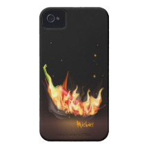 Caso del iPhone 4 de la pimienta del chile picante iPhone 4 Case-Mate Fundas