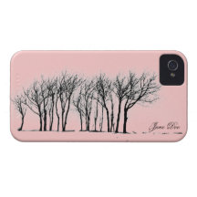 Caso del iPhone 4 de los árboles del invierno Case-Mate iPhone 4 Protectores