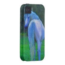 Caso del iPhone 4 de los Caballo-amantes blancos d iPhone 4/4S Fundas