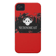 Caso del iPhone 4 de Necronomicast - rojo iPhone 4 Case-Mate Cárcasa