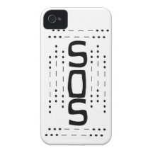 Caso del iphone 4 del código Morse iPhone 4 Case-Mate Protectores