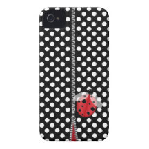 Caso del iPhone 4 del lunar y de la mariquita de l iPhone 4 Cárcasa