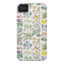Caso del iPhone 4 del modelo del jardín del botica Case-Mate iPhone 4 Protector