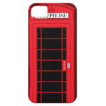 caso del iPhone 5: Cabina de teléfonos público roj iPhone 5 Case-Mate Funda