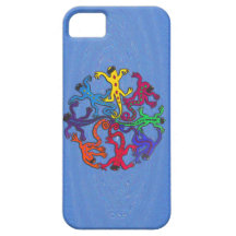 caso del iPhone 5 - círculo de lagartos iPhone 5 Case-Mate Fundas