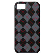 Caso del iPhone 5 de Argyle del carbón de leña iPhone 5 Fundas