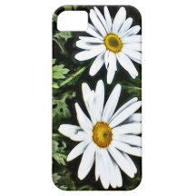 Caso del iPhone 5 de las margaritas blancas iPhone 5 Protectores