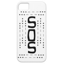Caso del iphone 5 del código Morse el SOS iPhone 5 Case-Mate Fundas