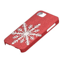 Caso del iPhone 5 del copo de nieve - rojo iPhone 5 Case-Mate Coberturas