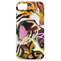 Caso del iPhone 5 del tigre iPhone 5 Protectores