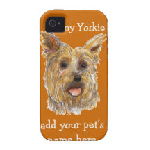 caso del iPhone con Yorkie iPhone 4/4S Funda