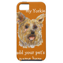 caso del iPhone con Yorkie iPhone 5 Cobertura
