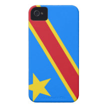 Caso del iPhone de la bandera de Congo iPhone 4 Case-Mate Cárcasas