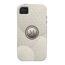 Caso del iPhone de la pelota de golf del monograma Case-Mate iPhone 4 Carcasa