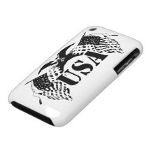 Caso del iPhone de los E.E.U.U. Eagle calvo Case-Mate iPhone 3 Coberturas