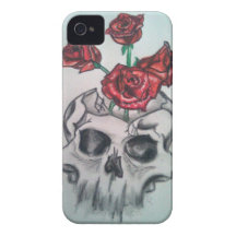caso del iphone del cráneo Case-Mate iPhone 4 carcasa