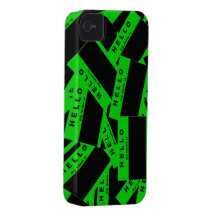 Caso del iPhone del ébano de Merhaba (cal) Case-Mate iPhone 4 Funda