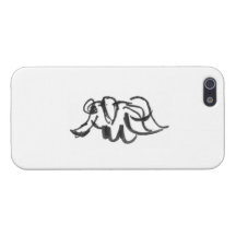 Caso del iPhone del elefante de la tiza iPhone 5 Funda