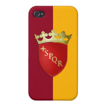 Caso del iPhone del escudo de armas de Roma iPhone 4/4S Fundas