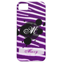 Caso del iPhone del Grunge del estampado de zebra iPhone 5 Cárcasas