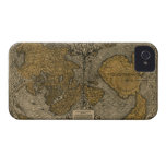 Caso del iPhone del mapa de Viejo Mundo iPhone 4 Case-Mate Funda