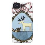 Caso del iPhone del retrato de Ribboned iPhone 4 Case-Mate Funda