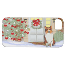 caso del navidad del perrito del iPhone 5 iPhone 5 Carcasas