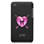 Caso del tacto de iPod rosado del corazón y del cr Barely There iPod Protectores