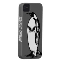 Caso "derecho de refrigeración" del pingüino iPhone 4 Case-Mate funda
