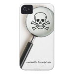 Caso divertido del iPhone 4 de la bandera pirata d iPhone 4 Funda