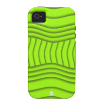 Caso duro del iPhone 4 Curvy de la verde lima iPhone 4/4S Fundas