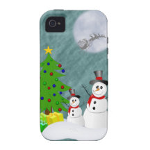 Caso duro del iPhone 4 de los muñecos de nieve iPhone 4 Fundas