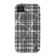 Caso duro del iPhone 4 grises cristalinos de la te Vibe iPhone 4 Funda