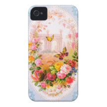 Caso floral de Iphone 4S del vintage iPhone 4 Funda