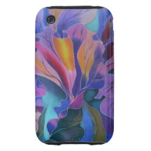 Caso floral de IPhone de la fantasía Tough iPhone 3 Fundas