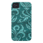 Caso floral de la mirada del terciopelo del brillo iPhone 4 funda