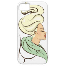 caso hermoso del iPhone 5 del ejemplo de la mujer iPhone 5 Case-Mate Cobertura