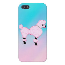 Caso Jeweled caniche rosado del iPhone 5 del cuell iPhone 5 Funda