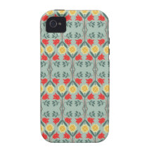 Caso justo del iPhone 4S del estampado de flores d Case-Mate iPhone 4 Fundas