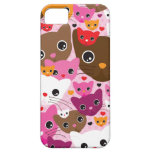 Caso lindo del iphone 5 del modelo del gato del ga cárcasas casemate