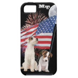 Caso patriótico del iPhone 5 de Jack Russell Terri iPhone 5 Funda