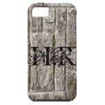 Caso pedregoso iPhone5 del monograma de encargo iPhone 5 Case-Mate Funda