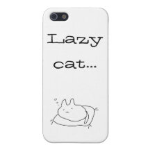 Caso perezoso del iPhone del gato iPhone 5 Funda